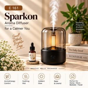 Sparkon Relaxation Aroma Diffuser – Ambient Light & Mist