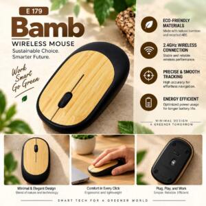 Bamboo Wireless Mouse - Eco-Friendly Corporate Gift