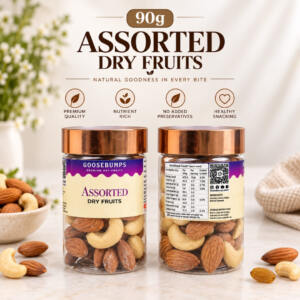 Copper Dry Fruit Diwali Hamper with 750ml Bottle, Glasses & Assorted Nuts 5 Assorted Dry fruits 90g