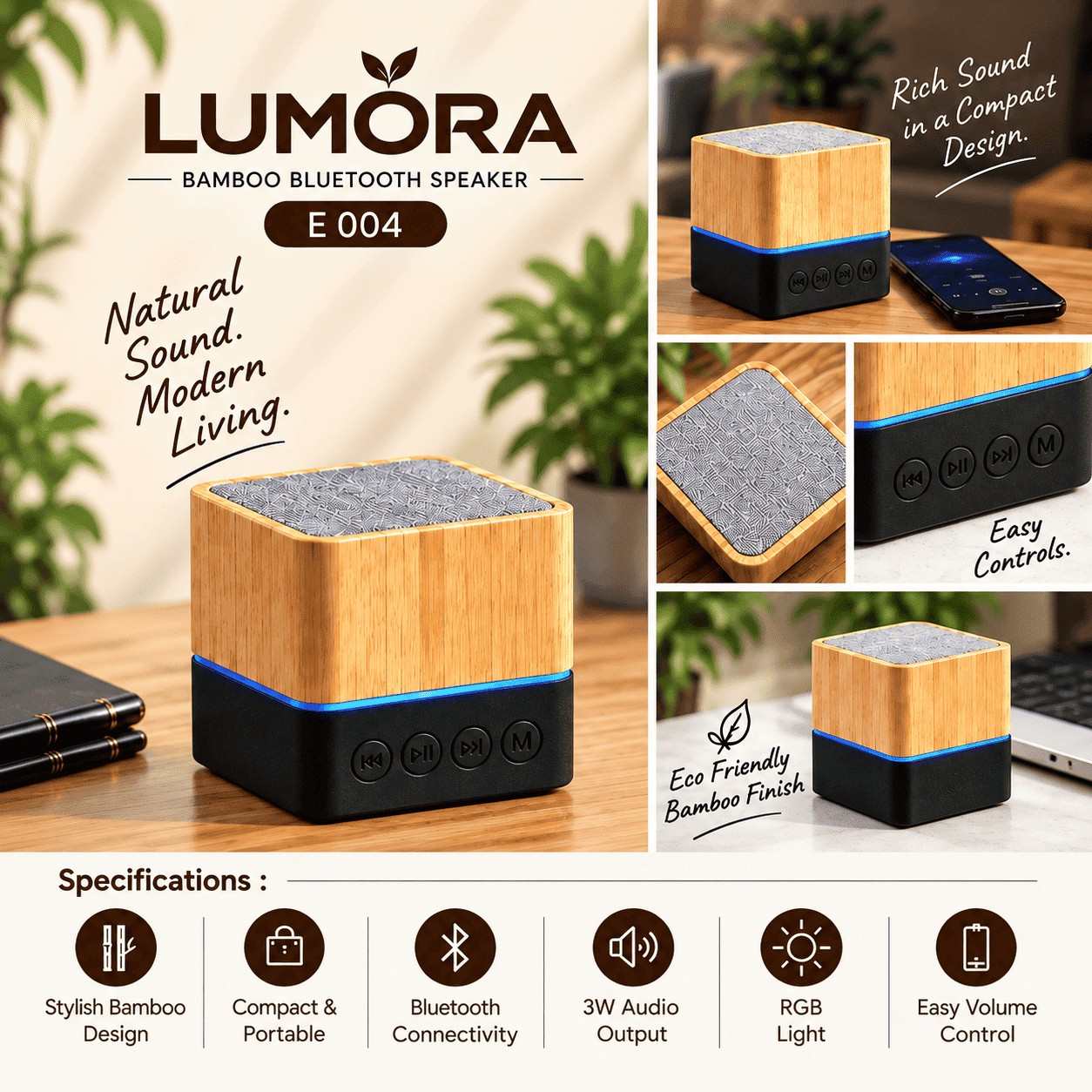 Eco-Friendly Bamboo Bluetooth Speaker Corporate Gift Eco-Friendly Bamboo Bluetooth Speaker Corporate Gift