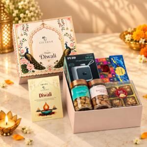 Festive Beats Diwali Gift Hamper with Wireless Speaker & Gourmet Treats - Giftana India