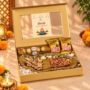 Golden Gourmet Diwali Gifts for Clients - Giftana