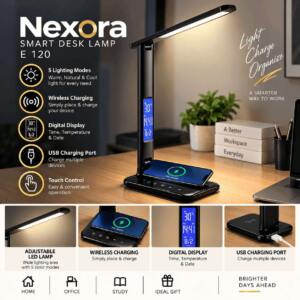 Premium Smart Desk Lamp with Charger & Digital Display