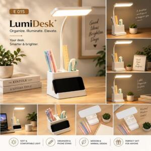 LumiDesk LED Desk Lamp with Organizer & Phone Stand