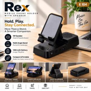 Multi-Angle Mobile Phone Holder with Bluetooth Speaker