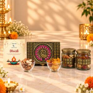 Peacock Jar 2 - Premium Dry Fruit Diwali Gift Hamper