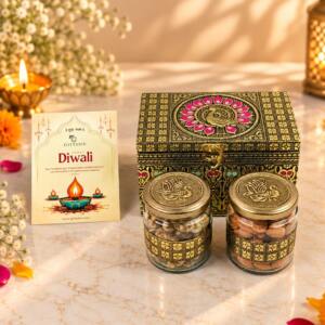 Peacock Jar 2 - Premium Dry Fruit Diwali Gift Hamper - giftanaindia