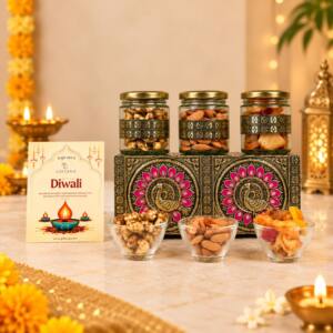 Peacock Jar 3 – Corporate Diwali Dry Fruit Gift Box 2 - Giftana India