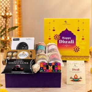 Premium Diwali Gourmet Hamper with Speaker, Chocolates & Dry Fruits - Giftana