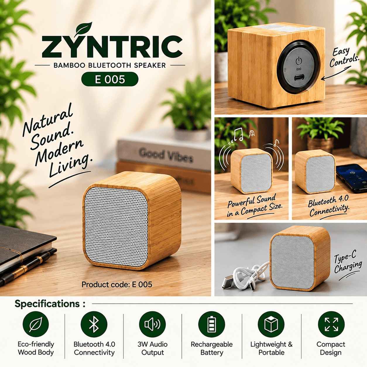 Sustainable Bamboo Bluetooth Speaker for Corporate Gifting Sustainable Bamboo Bluetooth Speaker for Corporate Gifting