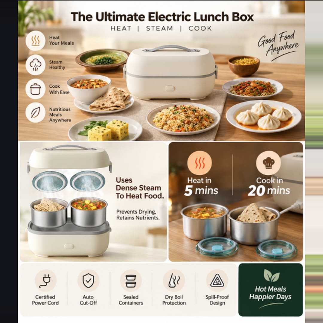 Ultimate_Electric_Lunch_Box_Square_HD Electric Lunch Box with Steam Heating & Cooking Function