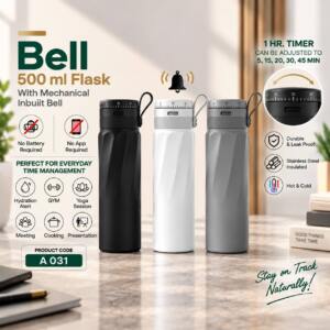 Insulated 500ml Flask with Mechanical Reminder Timer
