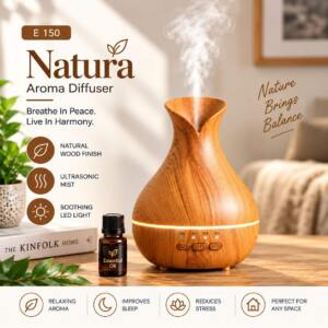 Wooden Aroma Diffuser with Soothing LED Ambient Light