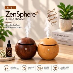 Natural Wood Aroma Diffuser for Home & Office