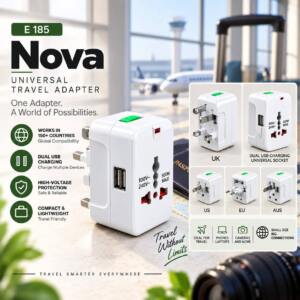 Universal Travel Adapter with Dual USB Charging - Corporate Gift