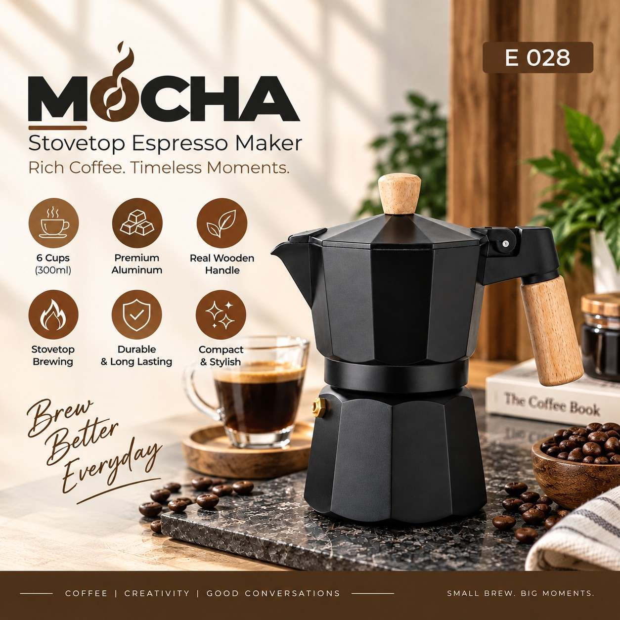 Premium Stovetop Espresso Maker - Elegant Corporate Gift Premium Stovetop Espresso Maker - Elegant Corporate Gift