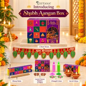 Diwali Corporate Hampers - Where Tech Meets Festive Treats 2 shubh aangan gift box - giftana