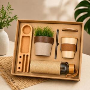 EcoSmart Sustainable Corporate Gift Set with Bottle & Planter
